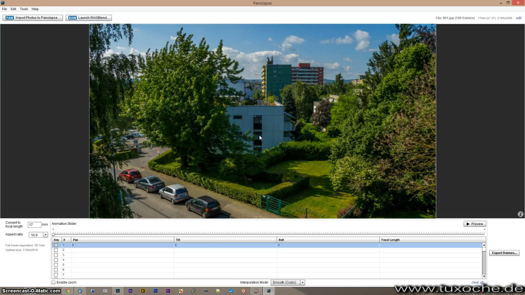 Rendering timelapse with Panolapse