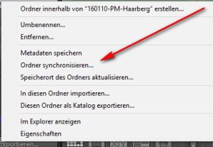 Lightroom Ordner synchronisieren schneller als Import