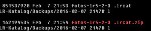 Lightroom catalog backup