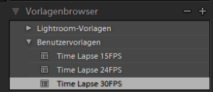 Timelapse Video mit Lightroom