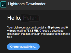Lightroom Downloader App nur eine halbe Sache?