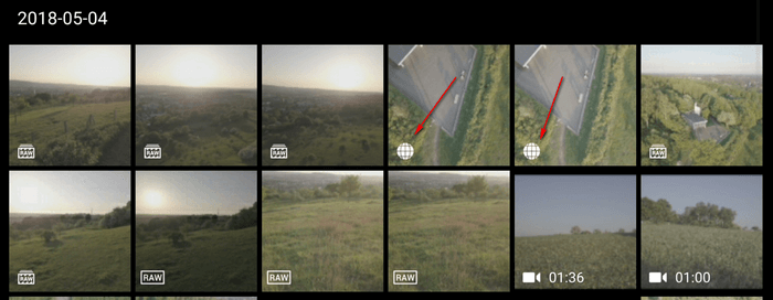 Capturing panorama images with DJI Go app