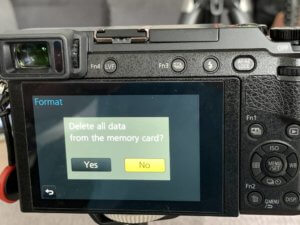 Memory card formatted and now?
