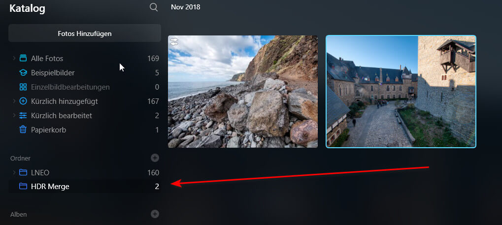 HDR Merge Modul für Luminar NEO