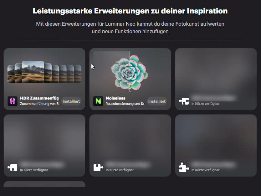 Luminar Noiseless AI Erweiterung