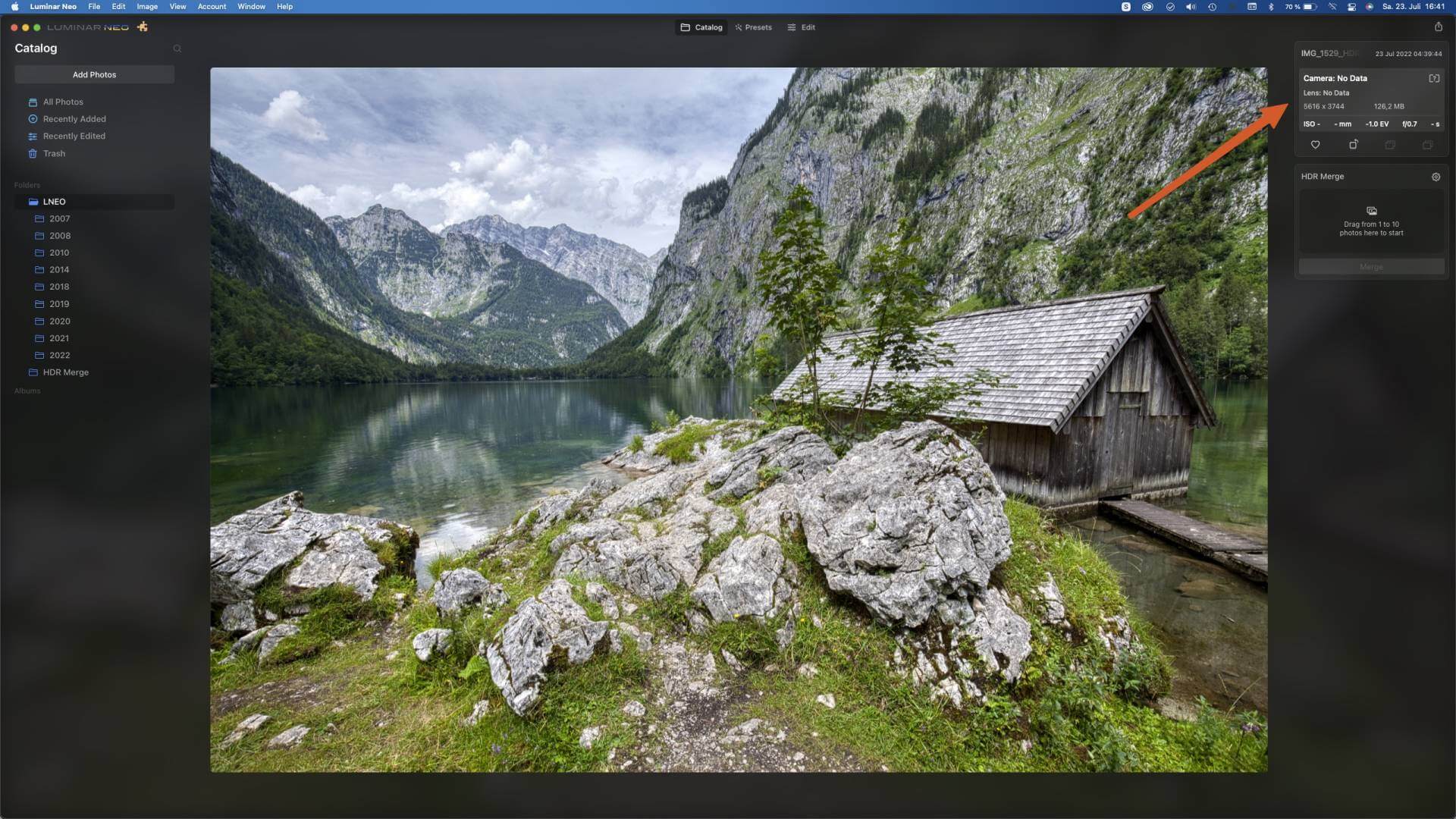 HDR Merge modul for Luminar NEO
