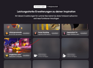 Luminar NEO mit der Magic Light Erweiterung
