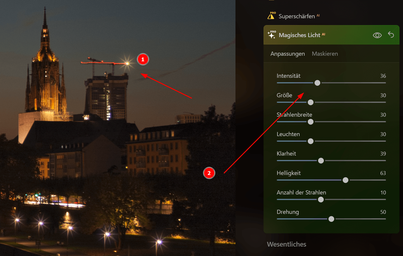 Luminar NEO mit der Magic Light Erweiterung