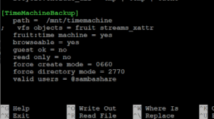 Samba and MacOS Timemachine backup