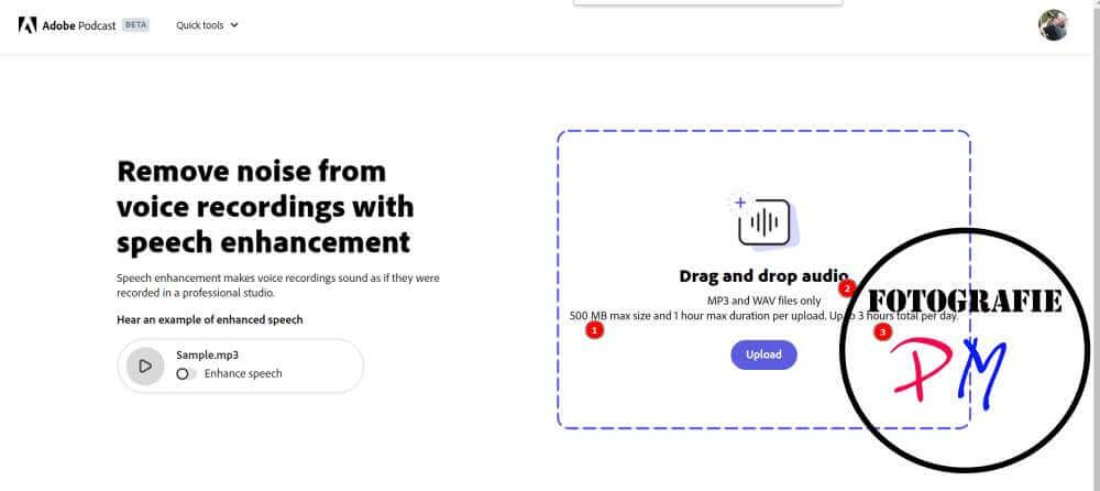 Audioaufnahmen verbesseren mit Adobe Podcast AI