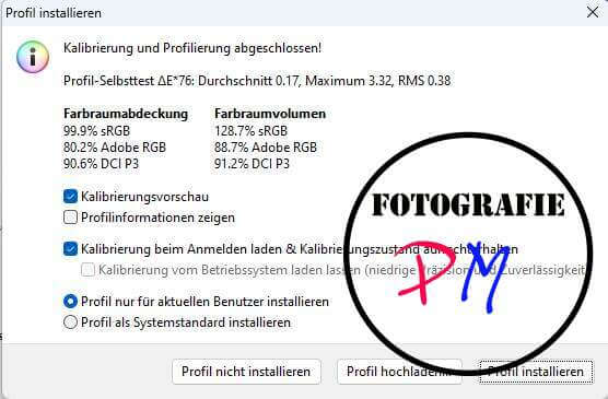 Monitor Profilierung mit Display Cal