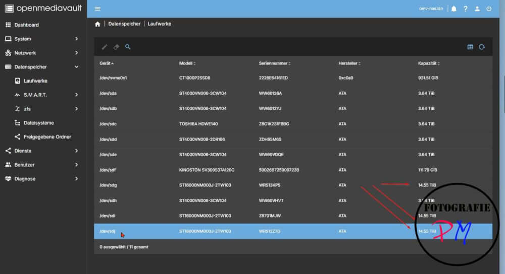 More storage space for Openmediavault server
