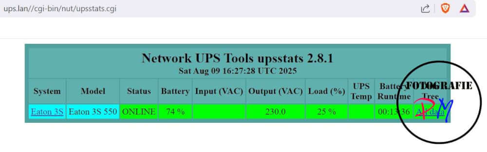 Eaton 3S 550 USV for my Homelab