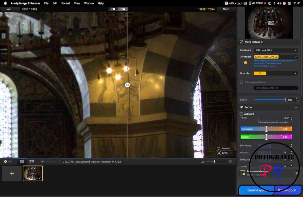 Peppe deine Bilder mit AIArty Image Enhancer auf