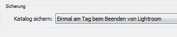 Sicherung von Lightroom