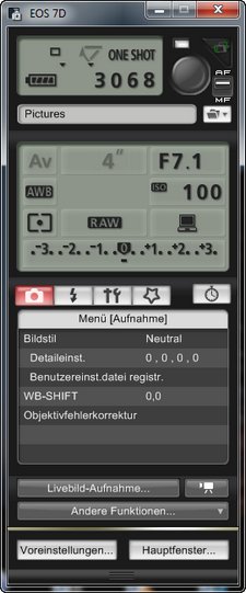 Tethered Shooting EOSUtility