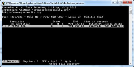 Data retrieval on formatted memory cards