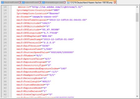 Lightroom and XMP-Files